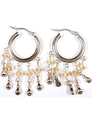 Citrine Hoop Earrings