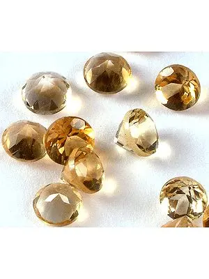 Citrine mm Size Rounds (Price Per Pair)