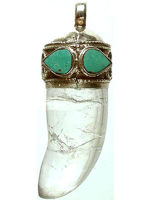 Crystal Claw Pendant with Turquoise