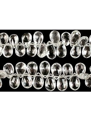 Crystal Faceted Briolette | Semi-Precious Gemstone Beads