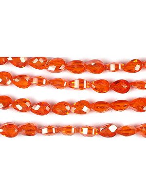 Cubic Zirconia Faceted Straight Drilled Briolette