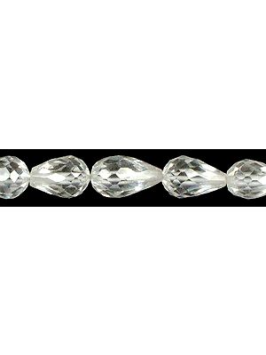 Cubic Zirconia Faceted Straight Drilled Drops