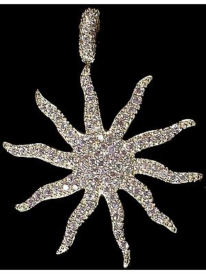 Cubic Zirconia Sun Pendant