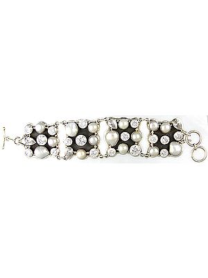 CZ Bracelet with Pearl