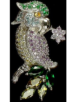 CZ Parrot Pendant