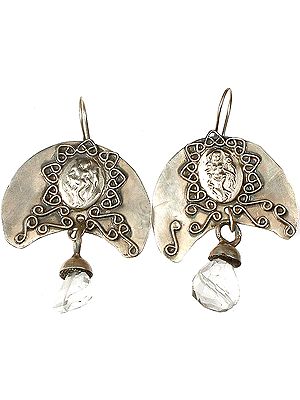 Dangling Faceted Crystal Nymph Earrings