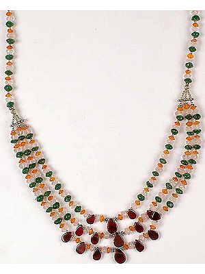 Designer Gemstone Beaded Necklace