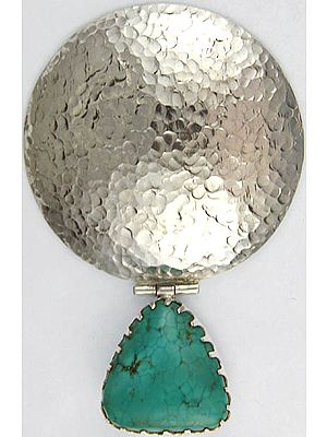 Dimple Pendant with Turquoise Charm