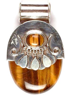 Double Stone Tiger Eye Pendant