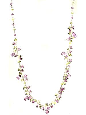 Faceted Amethyst and Peridot Necklace