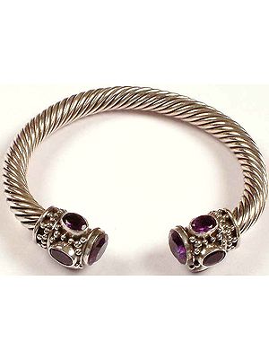 Faceted Amethyst Bracelet