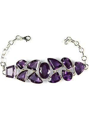 Faceted Amethyst Bracelet