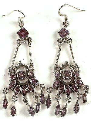 Faceted Amethyst Chandeliers