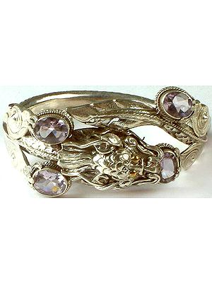 Faceted Amethyst Dragon Bracelet