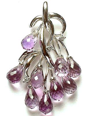 Faceted Amethyst Drop Pendant