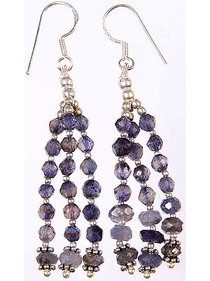 Faceted Iolite Earrings