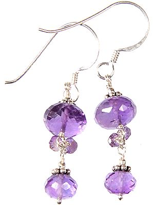 Faceted Amethyst Earrings