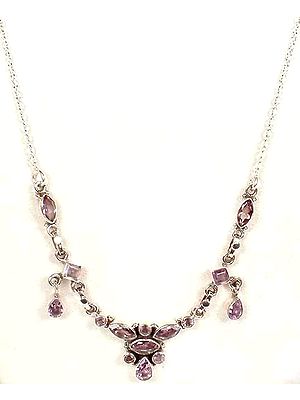 Faceted Amethyst Necklace