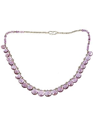Faceted Amethyst Pear Necklace