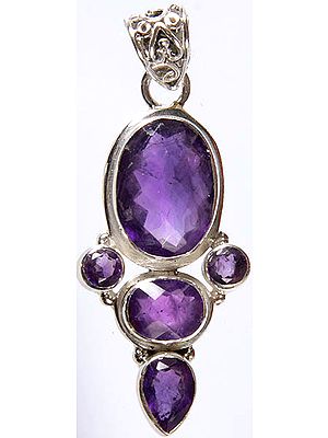 Faceted Amethyst Pendant