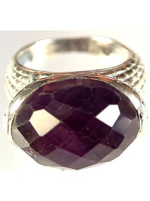 Faceted Amethyst Ring