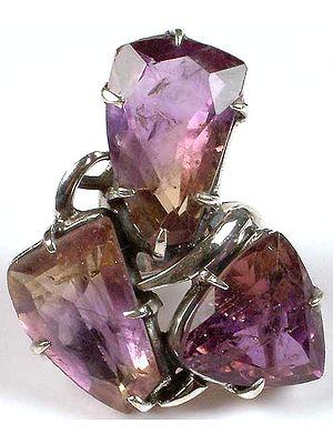 Faceted Ametrine Ring