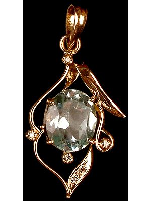 Faceted Aquamarine Designer Pendant