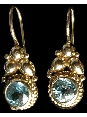 Faceted Aquamarine Earrings