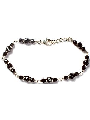 Faceted Black Onyx Beaded Bracelet