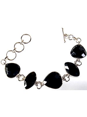 Faceted Black Onyx Bracelet