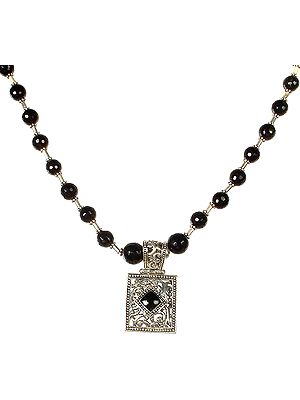 Faceted Black Onyx Necklace