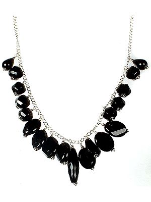 Faceted Black Onyx Necklace