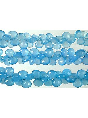 Faceted Blue Chalcedony Briolette