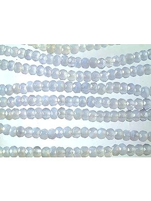 Faceted Blue Chalcedony Rondells
