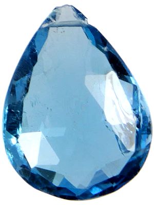 Faceted Blue Topaz Briolette (Price Per Piece)