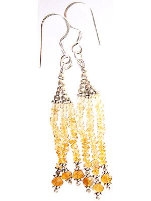 Faceted Brown Tourmaline Shower Earrings