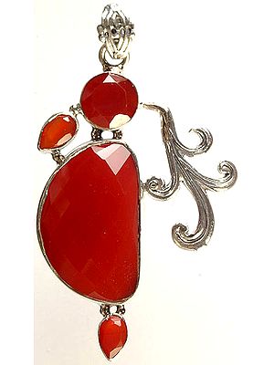 Faceted Carnelian Pendant