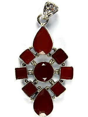 Faceted Carnelian Pendant