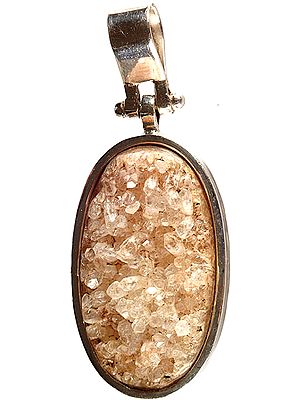 Faceted Chipped Chalcedony (Drusy) Quartz Pot Pourri Pendant
