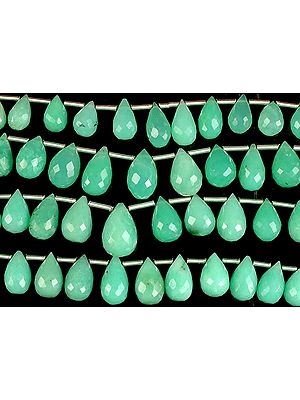 Faceted Chrysoprase Drops
