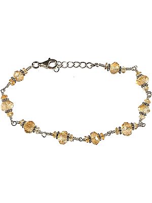 Faceted Citrine Beaded Bracelet