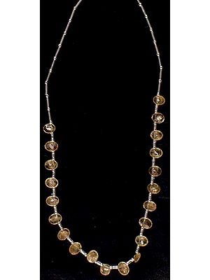 Faceted Citrine Beaded Necklace