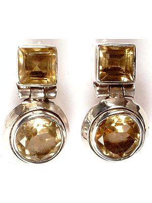 Faceted Citrine Earrings