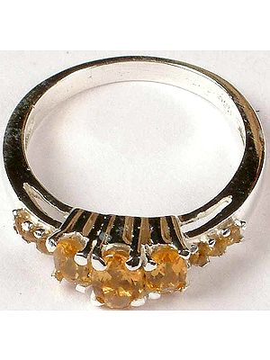 Faceted Citrine Ring