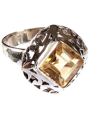 Faceted Citrine Ring