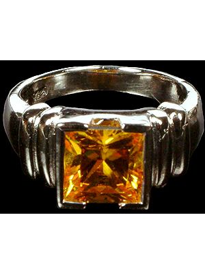 Faceted Cubic Zirconia Ring