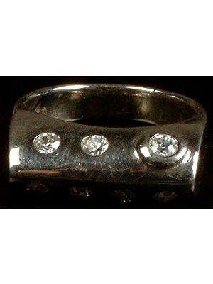 Faceted Cubic Zirconia Ring