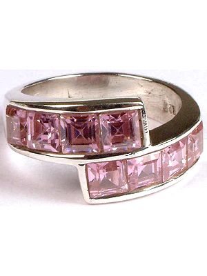 Faceted Cubic Zirconia Ring