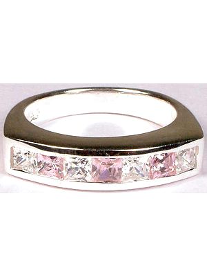 Faceted Cubic Zirconia Ring