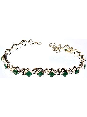 Faceted Emerald Bracelet